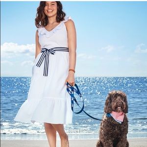 Vineyard Vines for Target Sleeveless Ruffle Tie-Waisted Midi V-Neck Dress